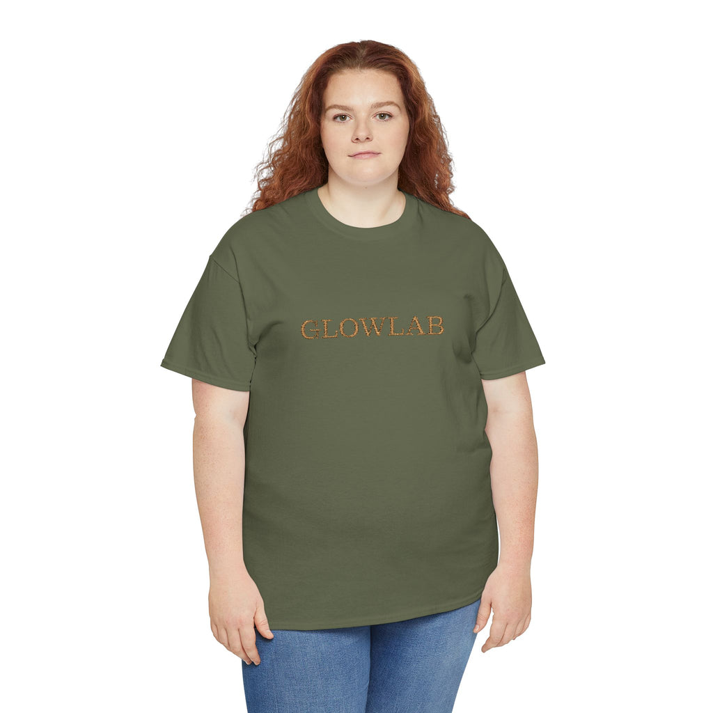 GlowLab Unisex Heavy Cotton Tee - Casual Style for Everyday Wear, Great for Gifts, Summer Vibes, Festivals, Eco-Friendly Fashion