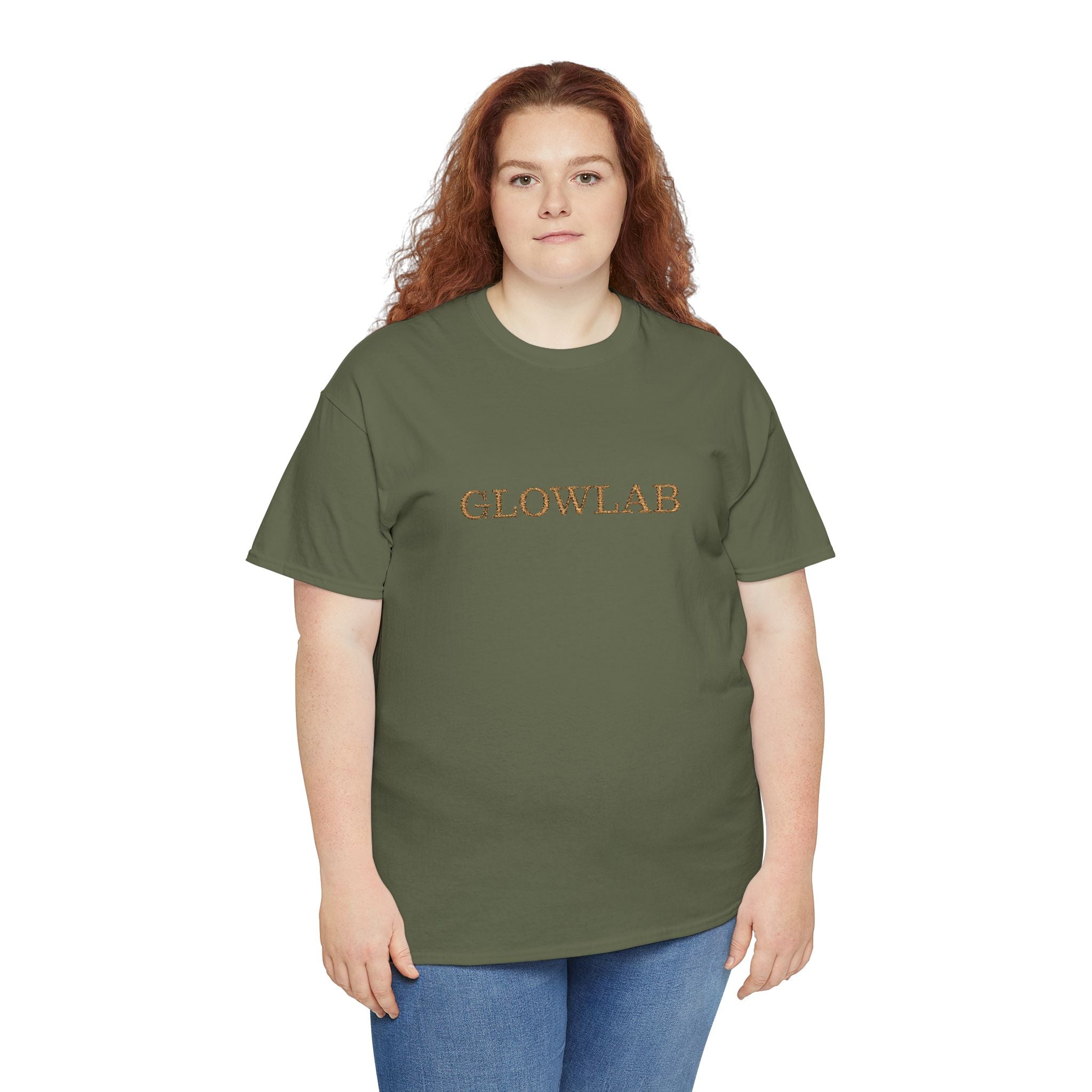 GlowLab Unisex Heavy Cotton Tee - Casual Style for Everyday Wear, Great for Gifts, Summer Vibes, Festivals, Eco-Friendly Fashion