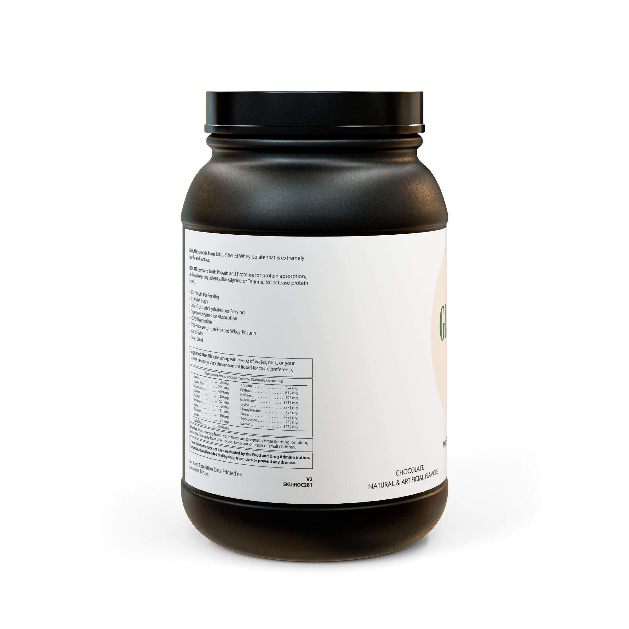 K&H GlowLab Whey Isolate Protein Supplement (907g, 2lb)