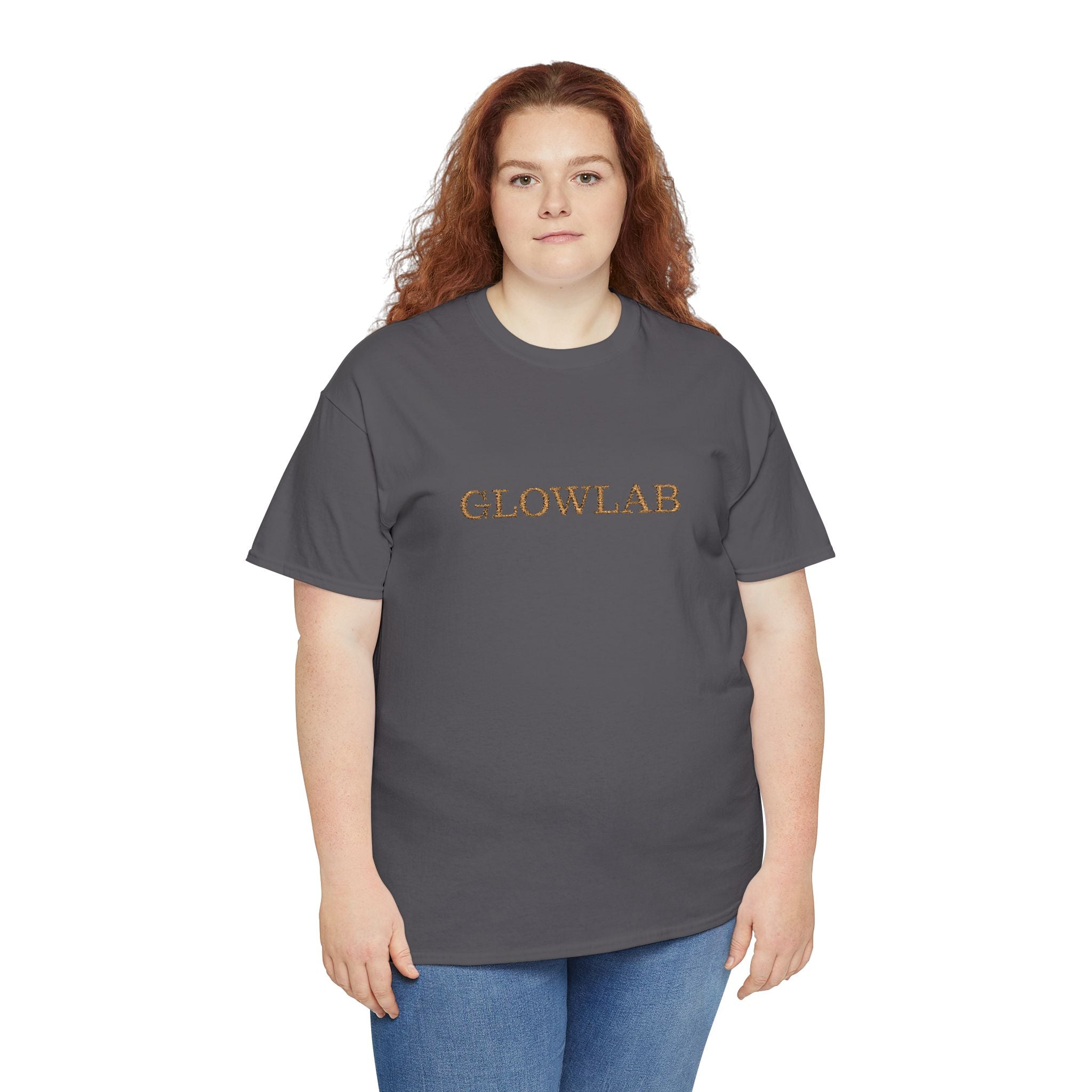 GlowLab Unisex Heavy Cotton Tee - Casual Style for Everyday Wear, Great for Gifts, Summer Vibes, Festivals, Eco-Friendly Fashion