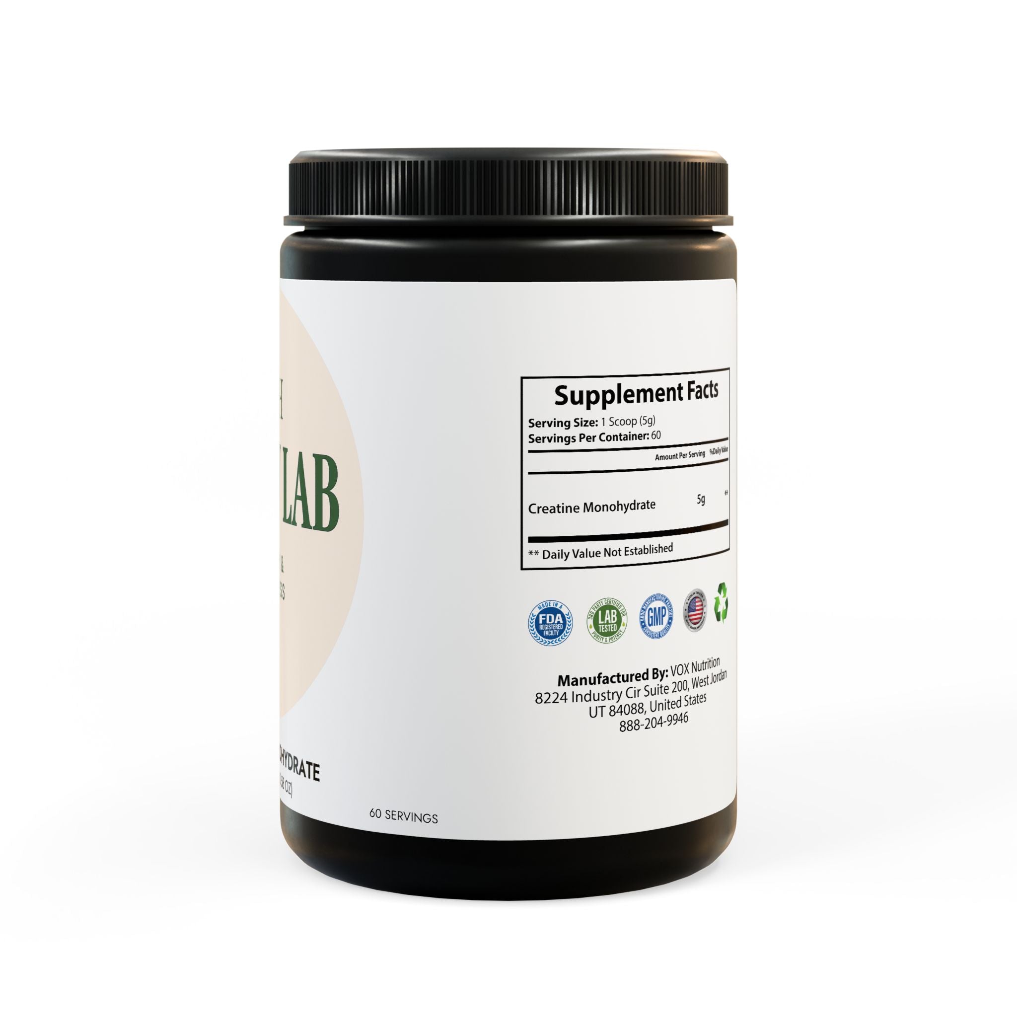 K&H GlowLab Creatine Monohydrate Supplement (300g, 10.58oz)