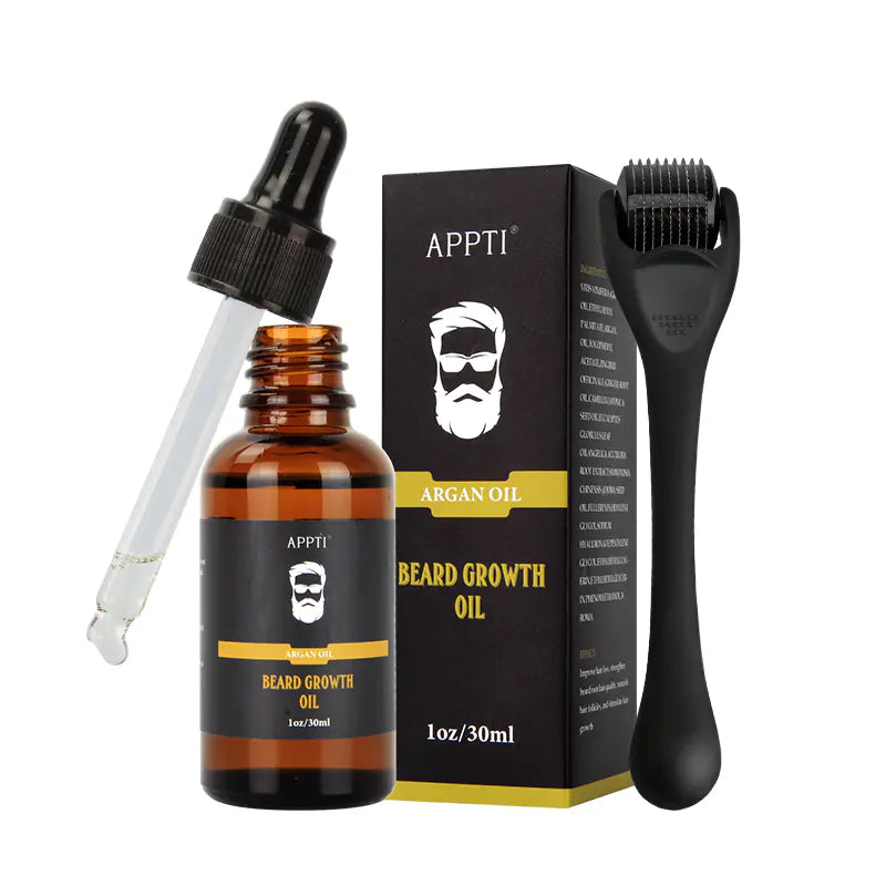 Beard Growth Oil with Microneedle Roller
