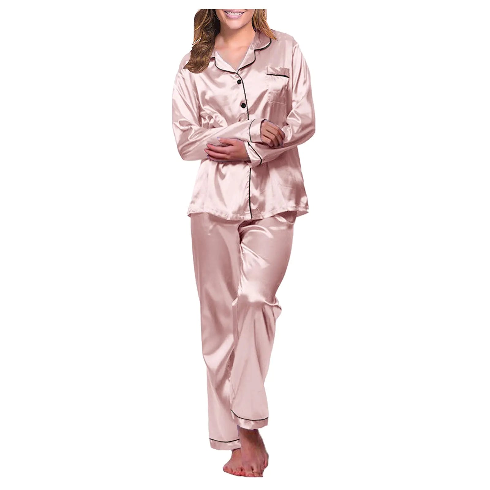 eguiwyn Womens Cotton Pajamas Epic Deals Womens Nightgown Womens Summer Pajamas Online Shopping Products Travel Set Womens Clothing Womens Pajama Sets Workout Stuff for Women Pink XL