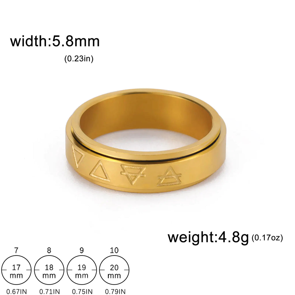 Fidget ring for anxiety reduction Stainless Steel Ring