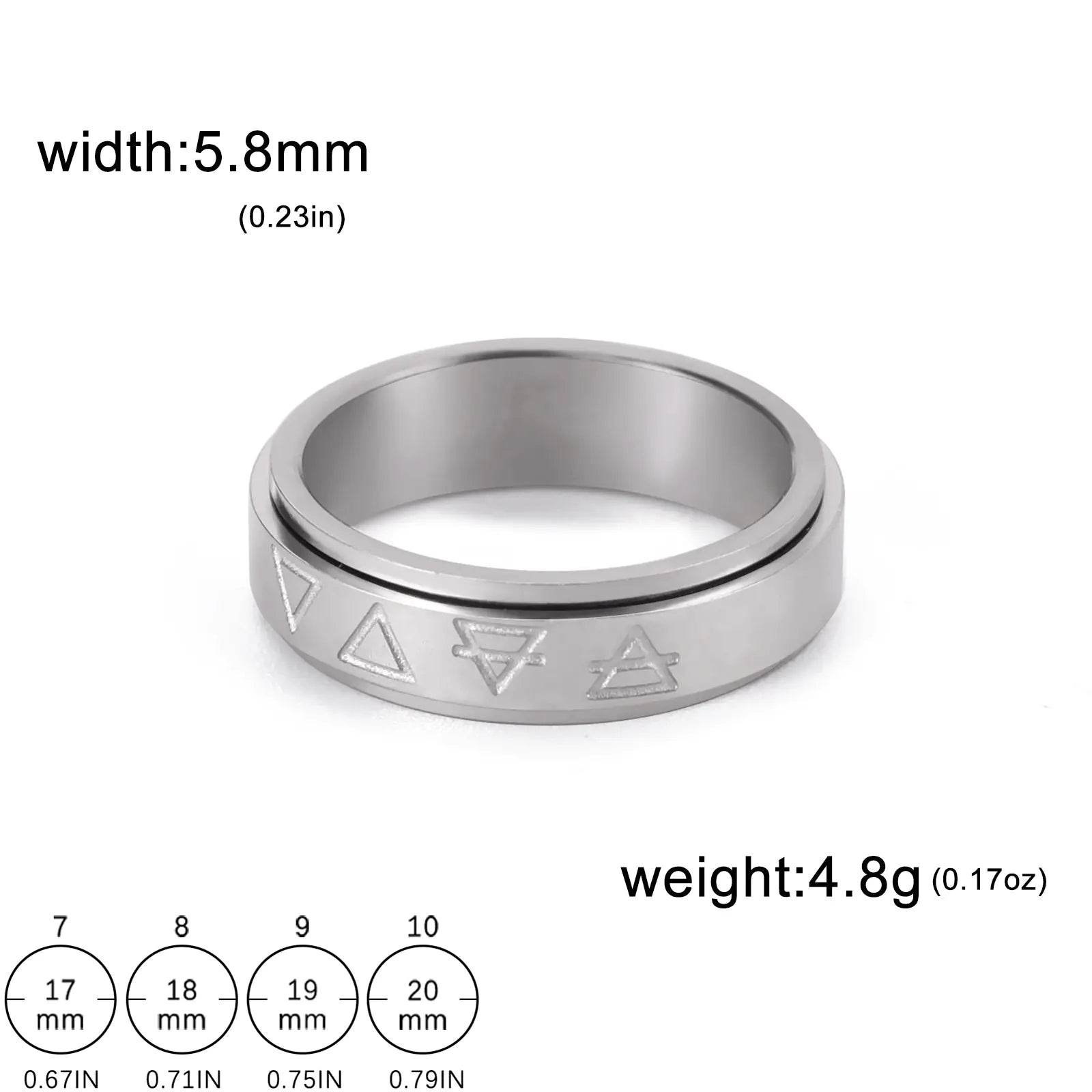 Fidget ring for anxiety reduction Stainless Steel Ring