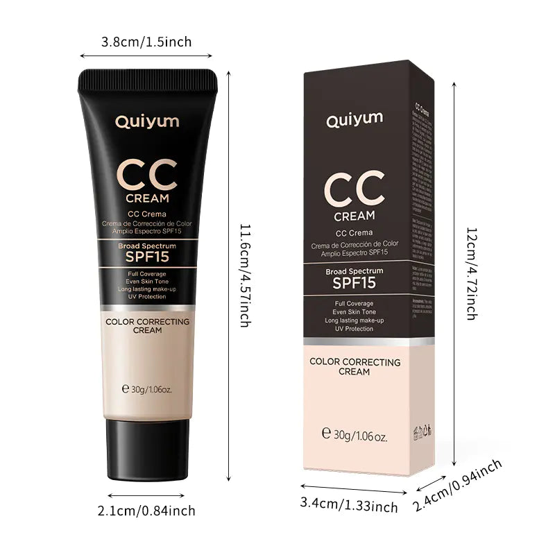 Quiyum CC Cream 30ml (Color Box) - Hydrating and Concealing