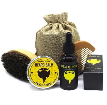 Men's Beard Care Set with Beard Balm and Oil